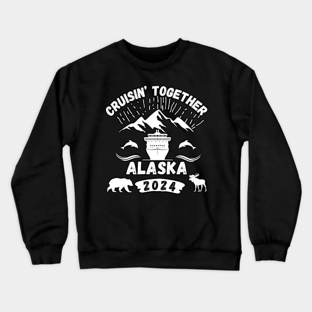 Family Summer Vacation Alaska Cruise 2024 Crewneck Sweatshirt by TreSiameseTee